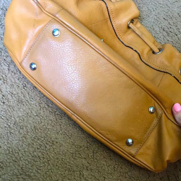 B. Makowsky Tan Leather Shoulder Bag - Picture 5 of 10